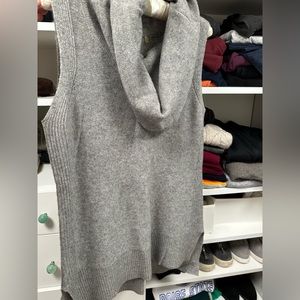 Cashmere sleeveless cowl neck sweater by elie tahari